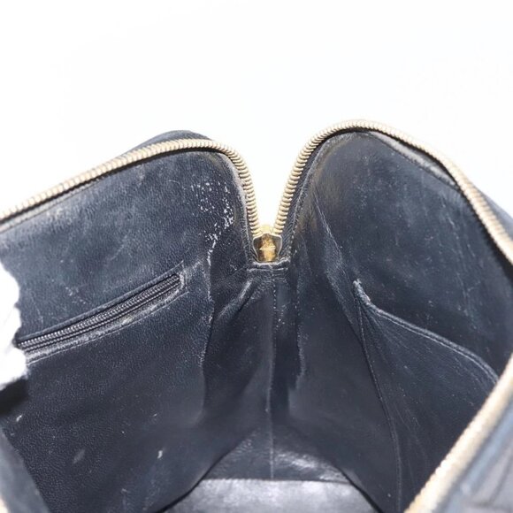 CHANEL Matelasse Chain Shoulder Bag Grained Calf Skin Black Gold CC Auth BA5773 - Picture 11 of 16